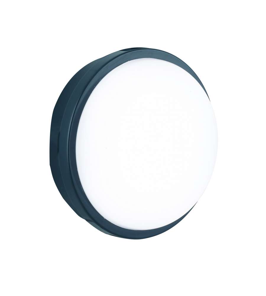 Plafoniera ever led tonda antracite da esterno 16,5 cm