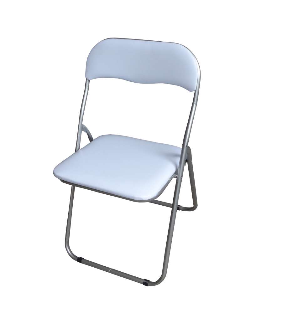 Sedia Pieghevole Imbottita Bianca - Confortevole e Pratica 44x45x79 cm
