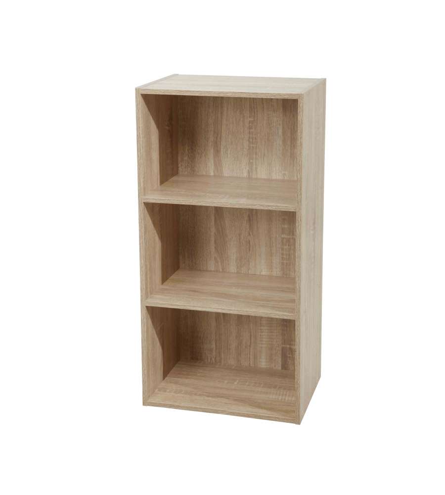 Libreria 3 ripiani 40 x 29 x 80 h cm naturale