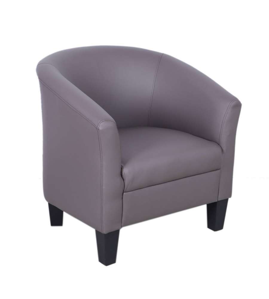 Poltroncina Ecopelle Fango a Pozzetto - 73,5x65,5x72,5 cm