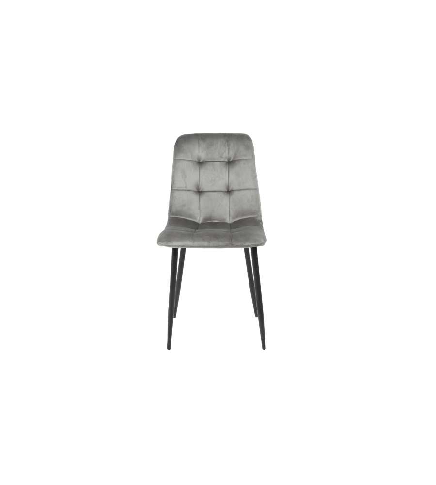Domo Mea Sedia Baviera Antracite - Design Moderno e Leggero - 43x51x88 cm