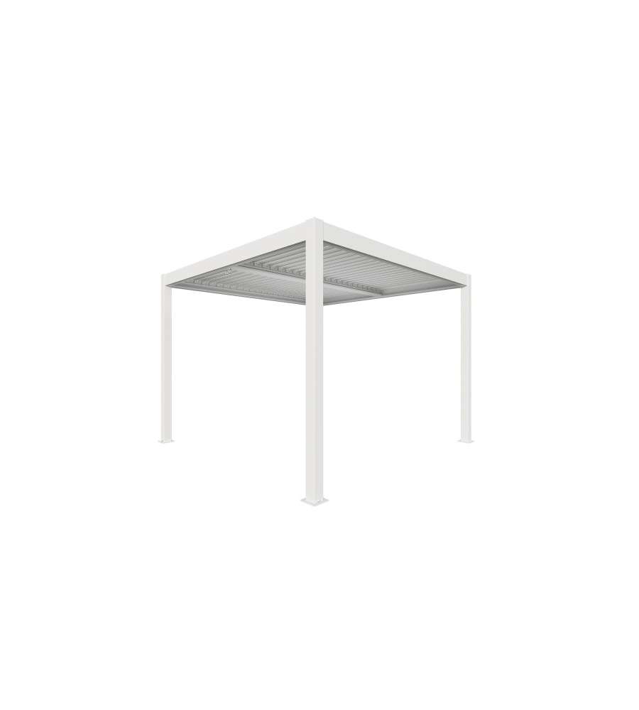 Verdelook Pergola Bioclimatica 3x3 m Bianca - Alluminio, Lame Orientabili - Resistente e Facile da Usare per Spazi Esterni Eleganti