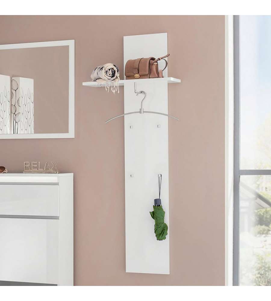 Magic Appendiabito da Parete - Bianco Laccato - 50x27x140 cm