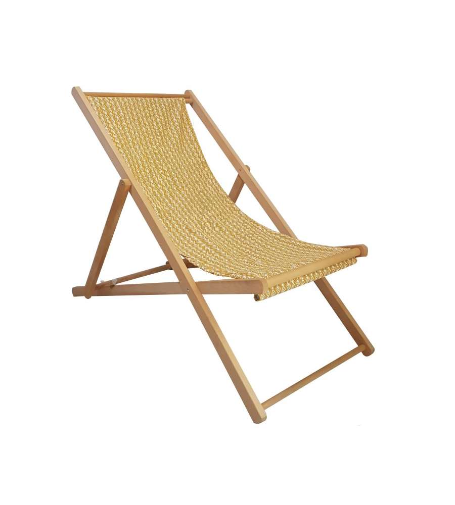 Sdraio Mare Pieghevole in Legno Betty - Multicolore - 98.5x55.5 cm