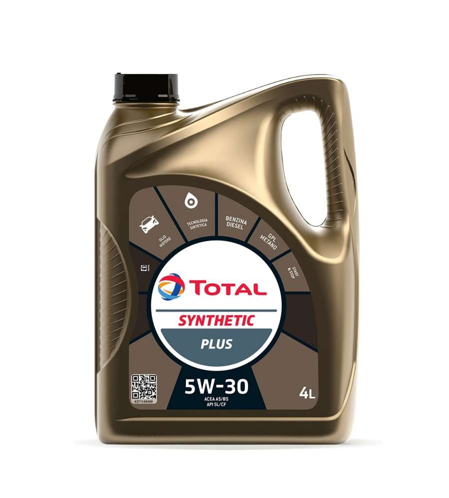 Olio Motore per Auto Total Synthetic 5W30 4L - Lubrificante auto Benzina e Diesel