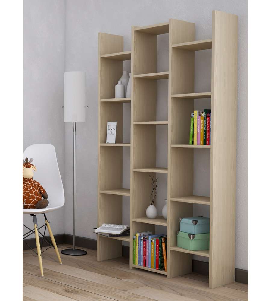 Libreria 3 colonne olmo 180 h cm