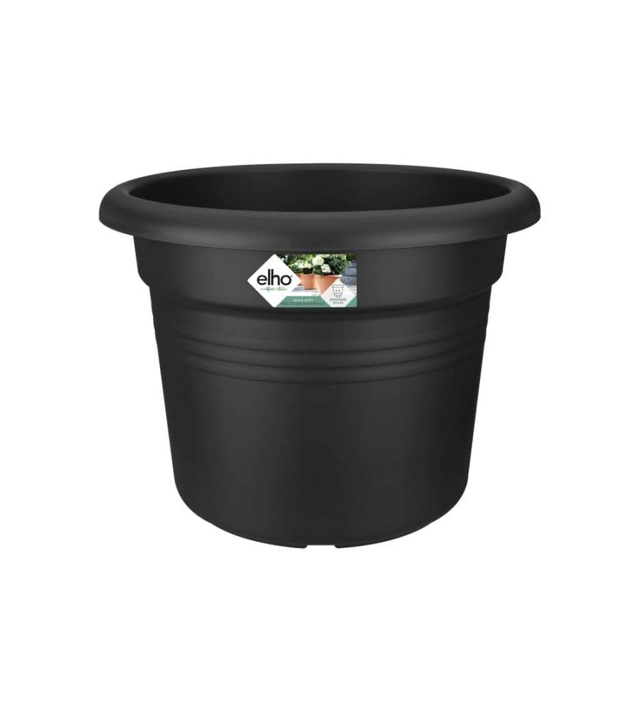 Vaso Rotondo Nero Diametro 35 cm - Design Moderno e Resistente