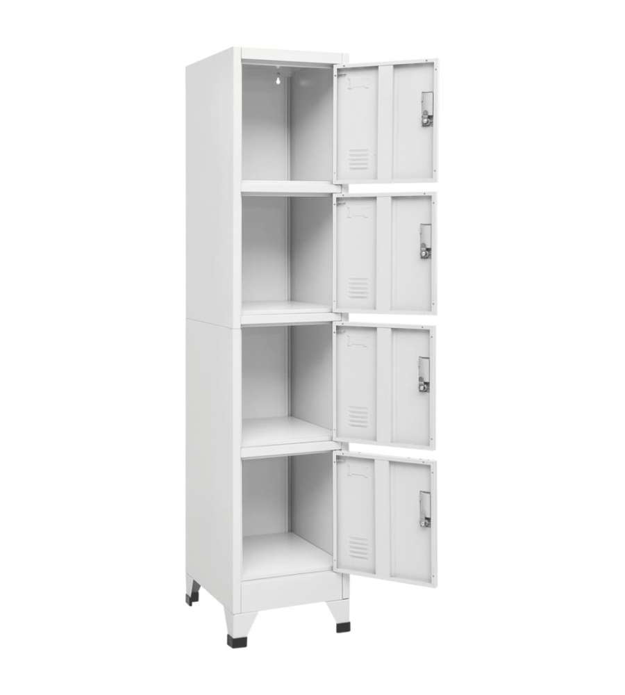 Armadietto a Chiave a 4 Scomparti 38x45x180 cm