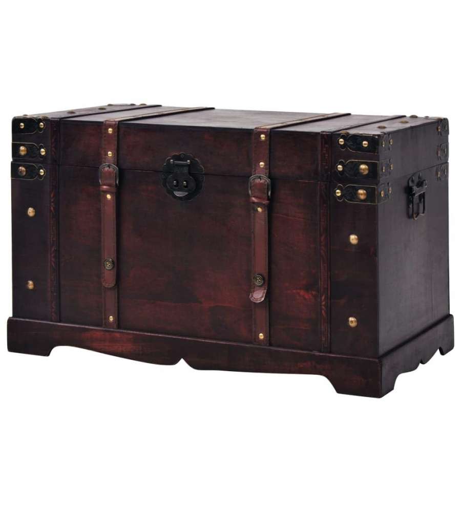 vidaXL Baule Vintage in Legno - Stile Antico Marrone 66x38x40 cm