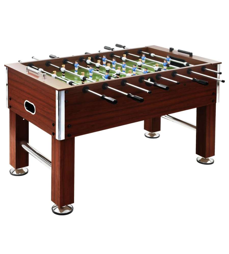 Tavolo Calcio Balilla in Acciaio 140x74,5x87,5 cm Marrone