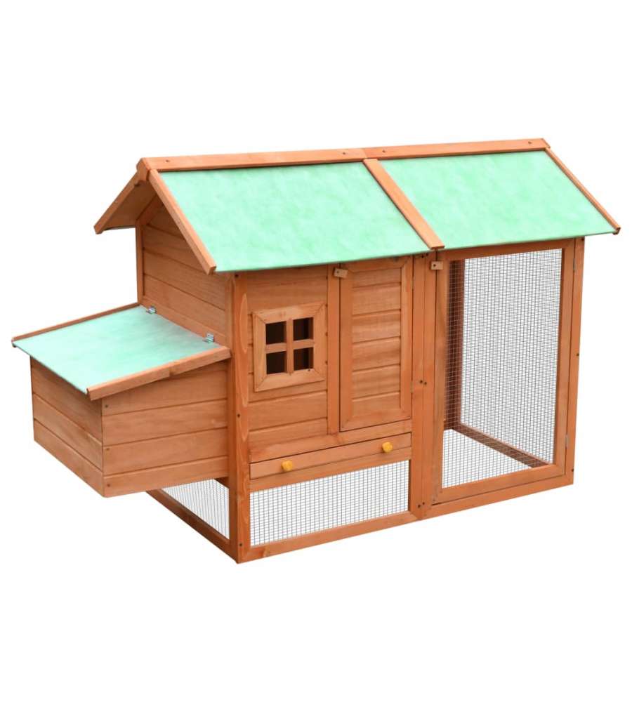 Gabbia per Polli in Legno Massello di Pino e Abete 170x81x110cm