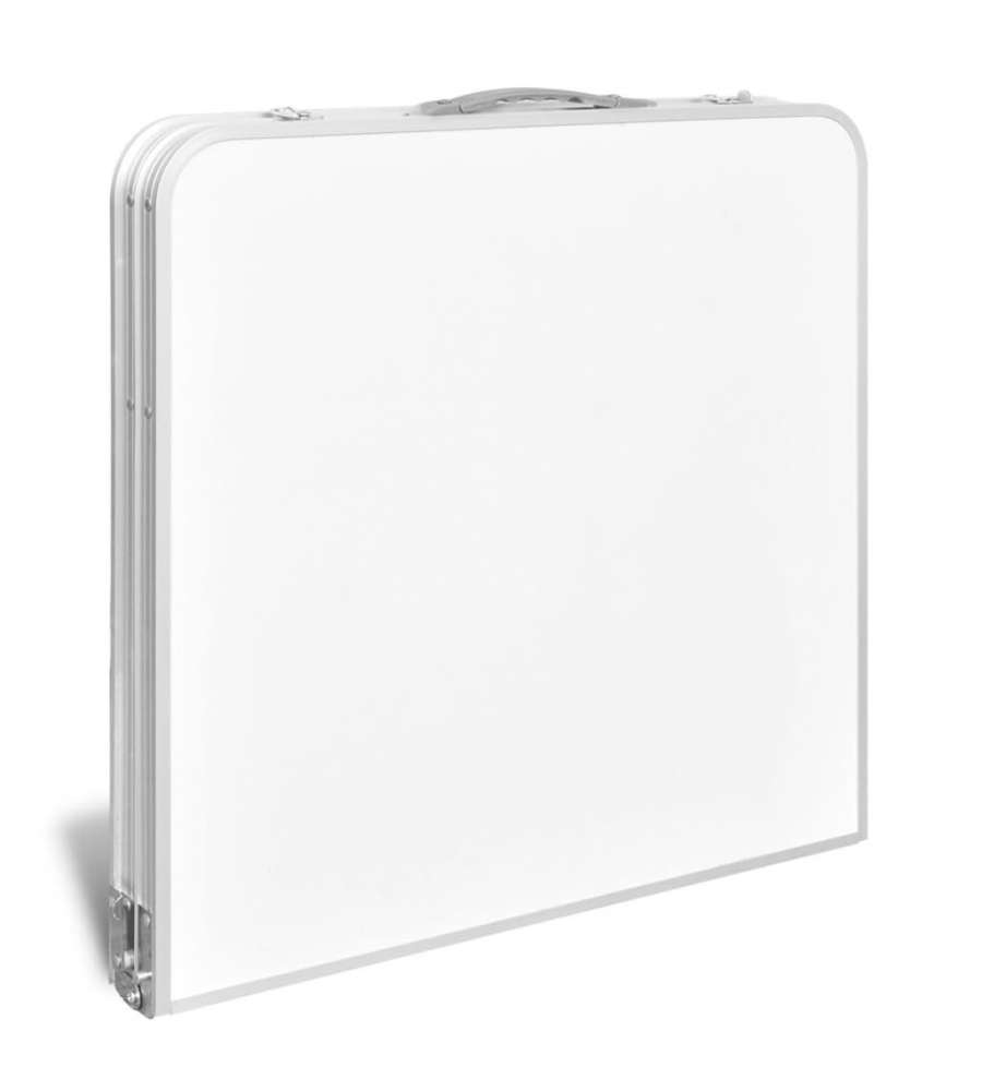 vidaXL Tavolo da Campeggio Pieghevole - Bianco - 120x60 cm