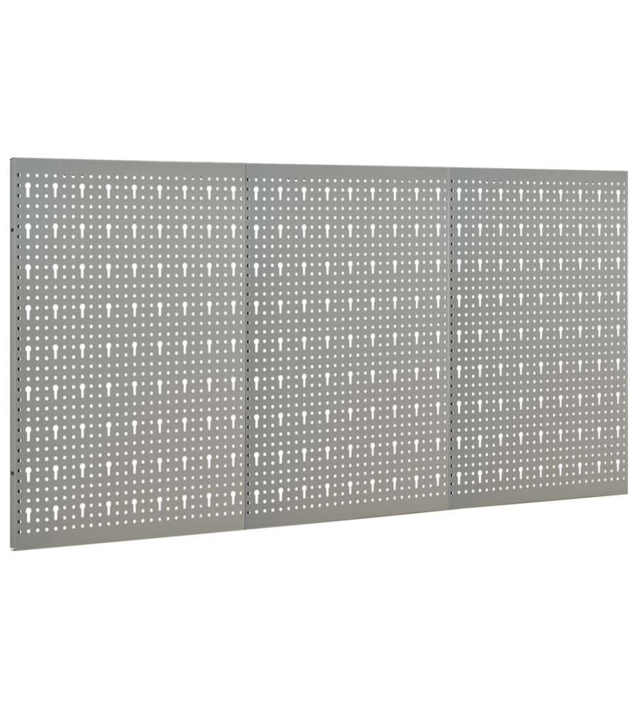  Pannelli per Utensili a Parete 3 pz 40x58 cm Acciaio