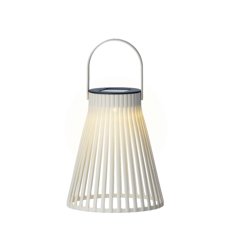 Lumineo Lanterna Solare LED OffWhite - Illuminazione Esterna Moderna - Luce Calda e Atmosfera Accogliente - Ricarica Automatica fino a 6 ore - Design Leggero e Resistente - 14,5x18,5 cm
