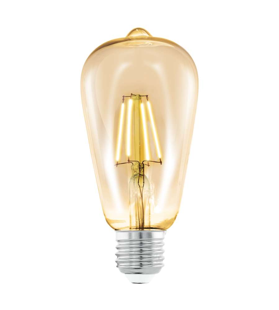 Lampadina Pera  64 mm Vintage Ambrata E27 4W