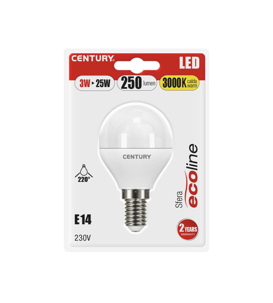 Lampada Classica Led Ecoline Sfera - 3W