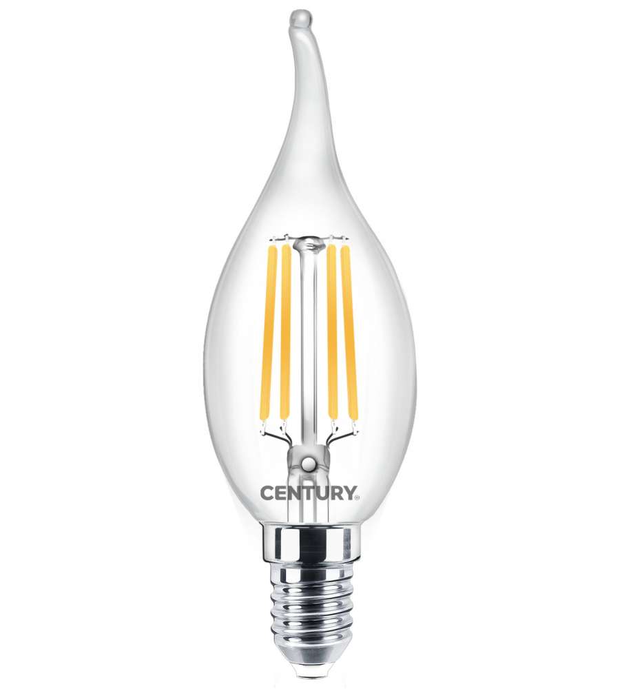 Lampadina filamento led incanto colpo di vento chiara 4w