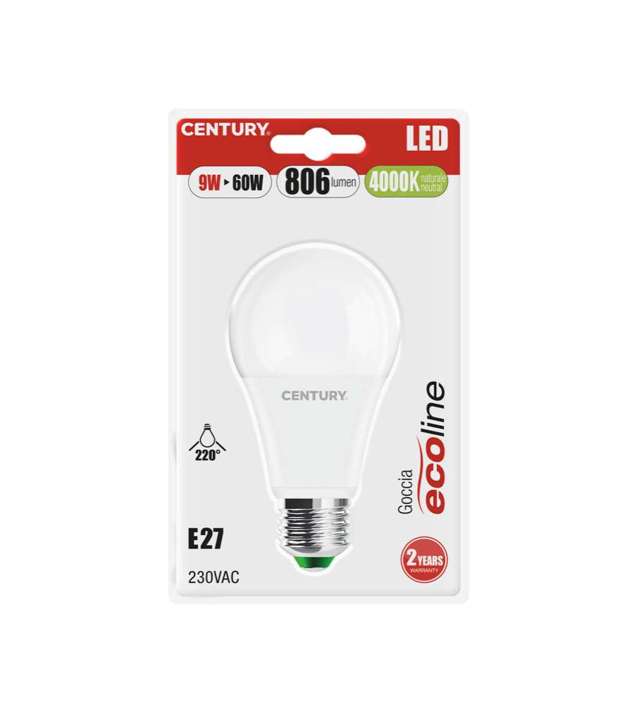 Lampadina a Goccia Led Ecoline 9W 60W