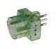 Adattatore Verde pluristandard con spina 10A 2P + T