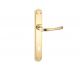 Maniglia sette con placca patent in ottone finitura  lucido 90 mm
