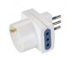 Adattatore pluristandard con spina bianco 10A 2P + T