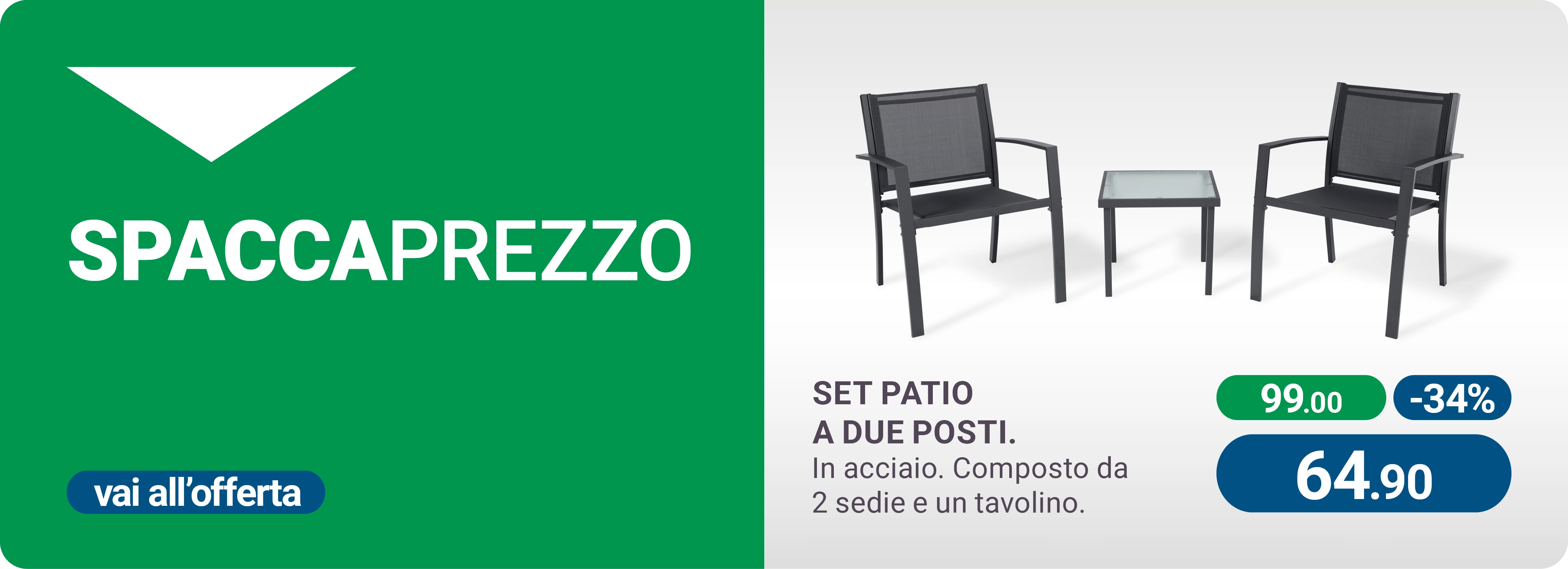 Salottino da giardino in offerta