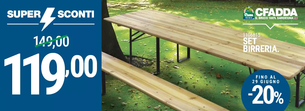 Set birreria in legno