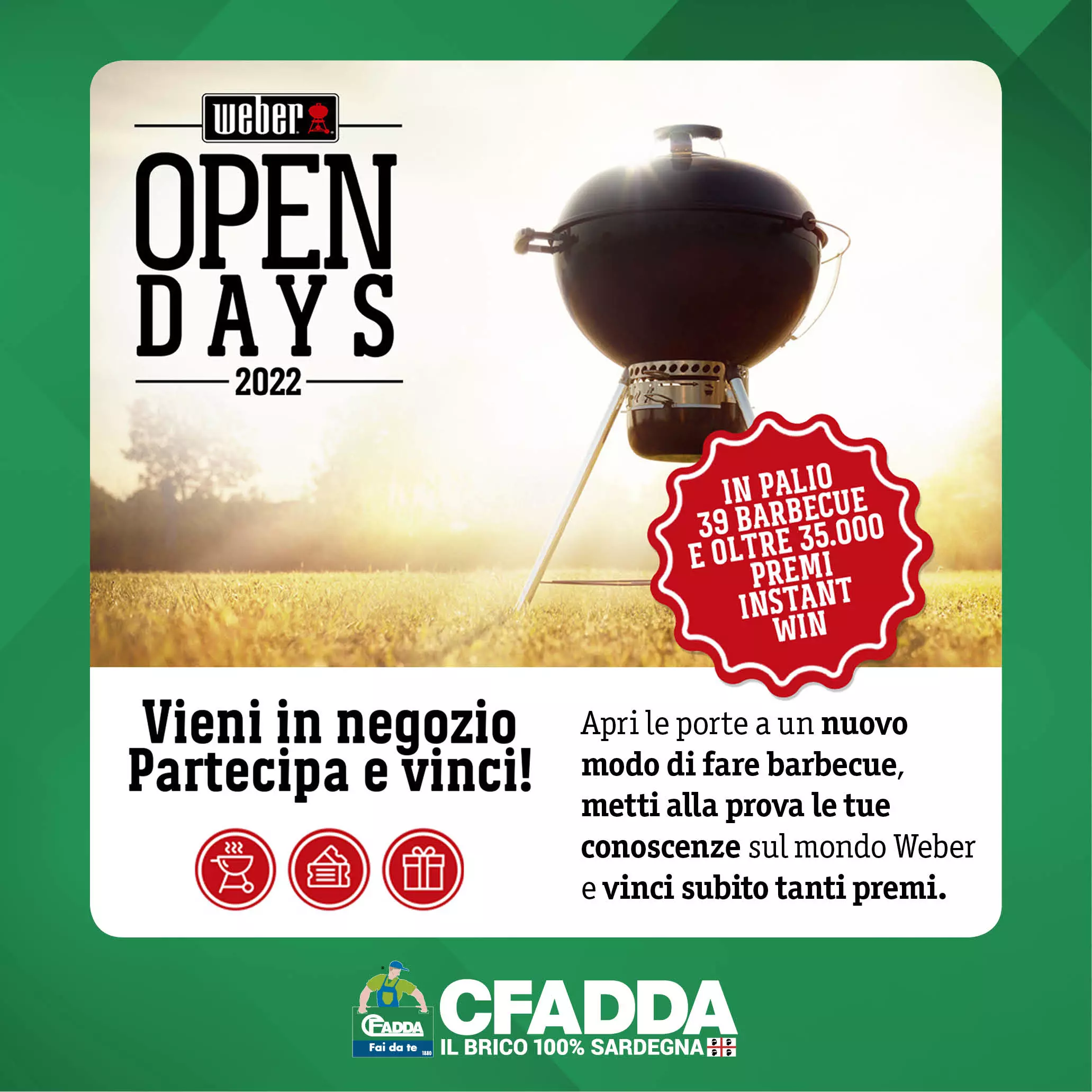 Weber Open Days 2022: Eventi CFadda Cotture al barbecue