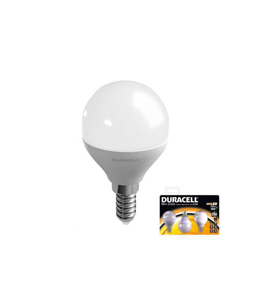 Lampada Led Globo E14 W 3,8 2700K    Pz 3 Duracell