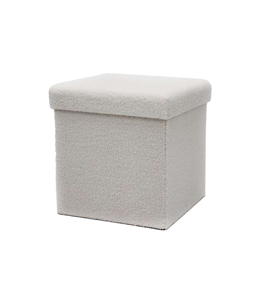 Pouf pieghevole Teddy Bianco