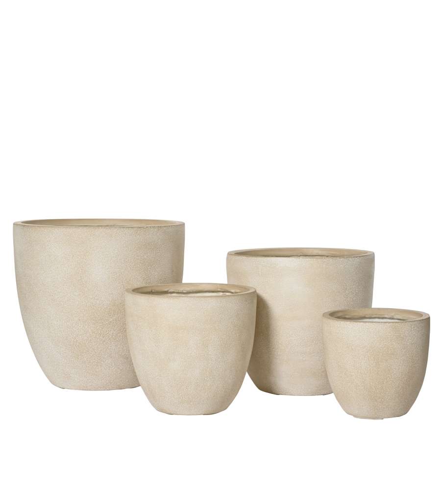 Vaso Tyler per Piante Rotondo Beige 30,5x29 cm Fibra Clay Interno/Esterno