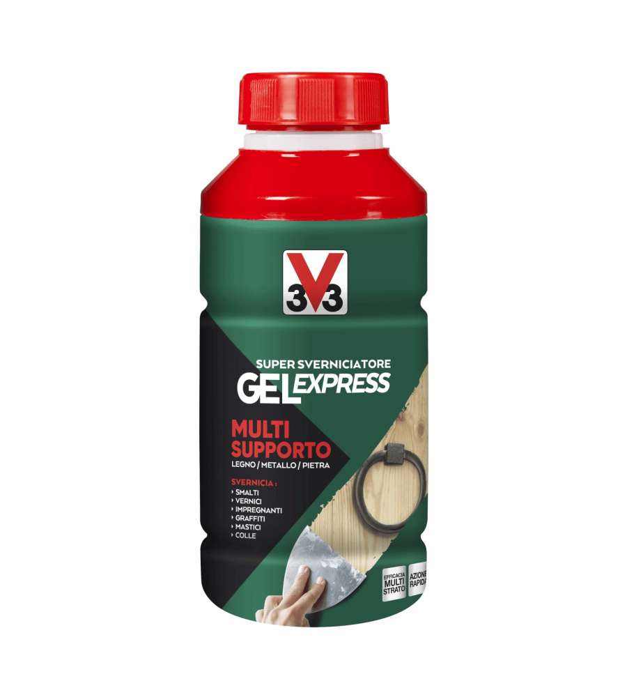 V33 Sverniciatore Gel Express Multisupporto 0,5 L - Formula Potenziata