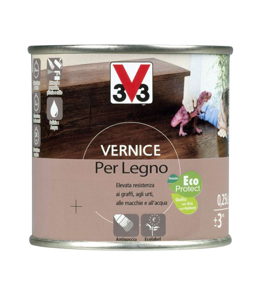 Vernice Per Legno 250 ml Noce Chiaro Satinato
