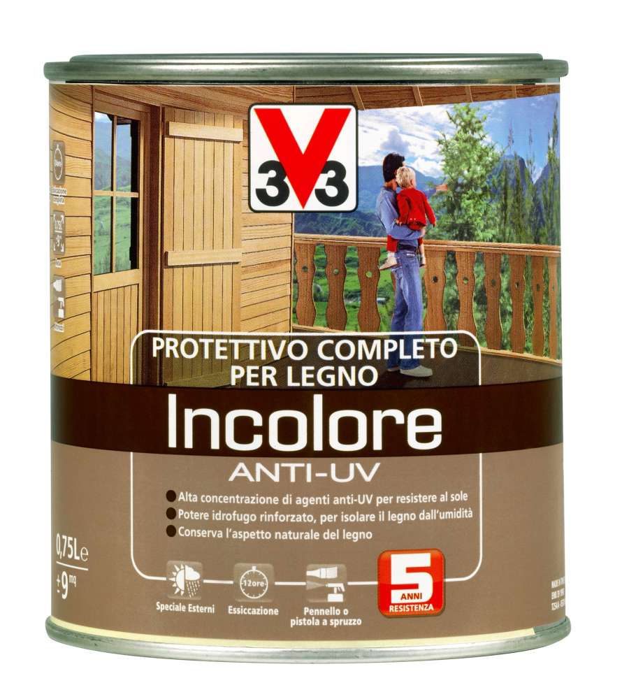 Protettivo Completo Legno Anti-Uv Incolore 750 ml