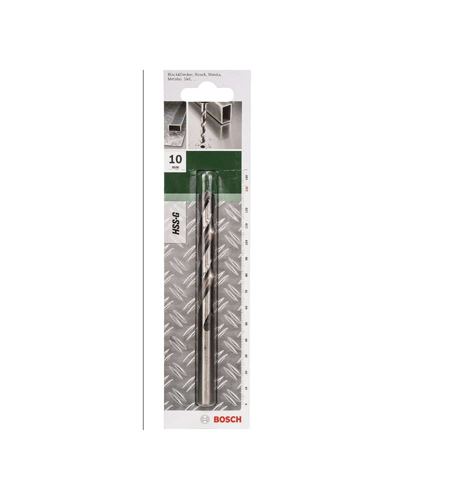 Bosch Punta per Metallo HSS-G 10mm Argento 133mm per Trapano