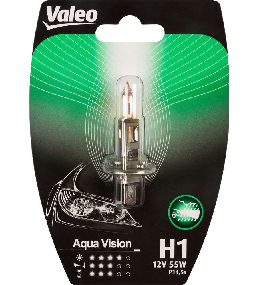 H1 lampada auto 12V 55W Aqua Vision attacco P14,5s