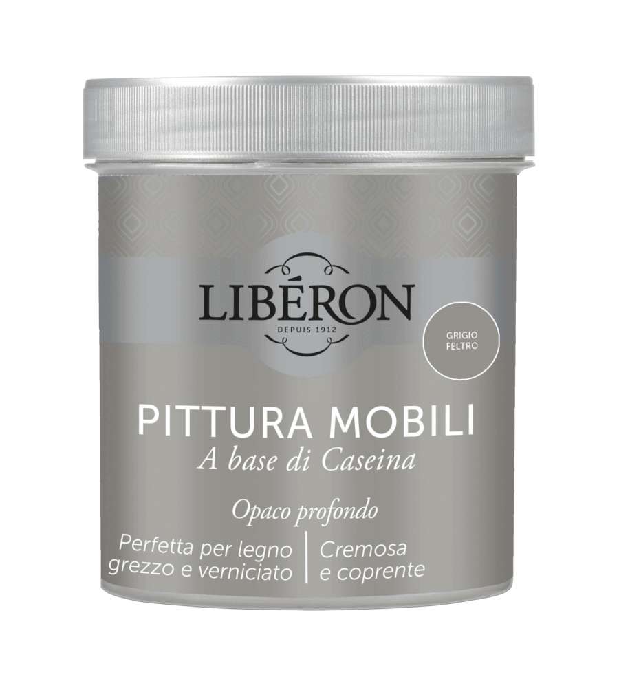 Lib�ron Pittura Mobili Grigio Feltro 0,5 L Caseina Alta Copertura