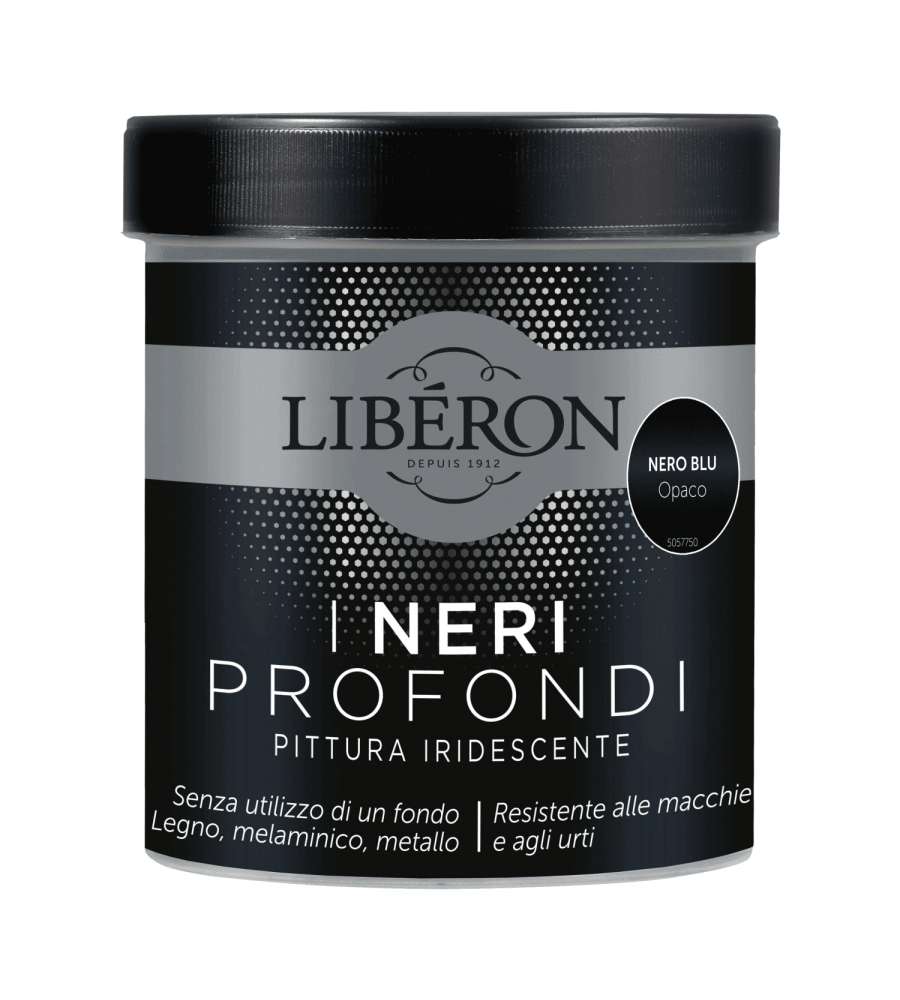 Lib�ron Pittura Iridescente Nero Blu Opaco 0,5 L - Finitura Elegante