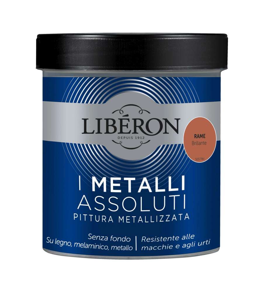 Lib�ron Pittura Metallizzata Rame Brillante 0,5 L - Decorazione Legno