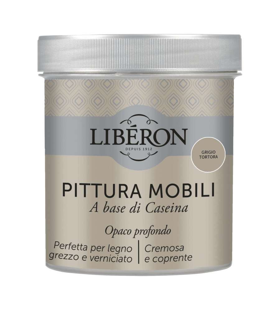 Lib�ron Pittura Mobili Caseina Grigio Tortora 0,5 L Consistenza Cremosa