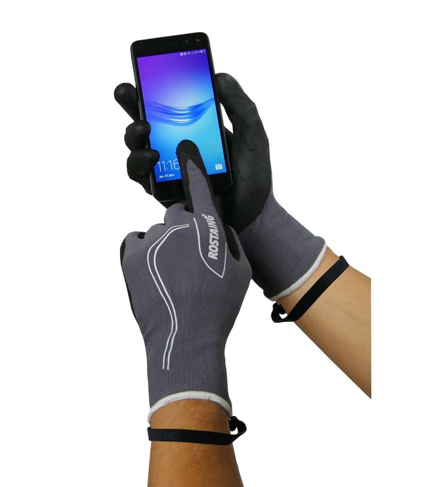 Rostaing Macpro Guanti Da Lavoro Professionali - Antitaglio, Impermeabili, Grip Elevato - Taglia 3/6 Unisex Per Muratori E Edilizia
