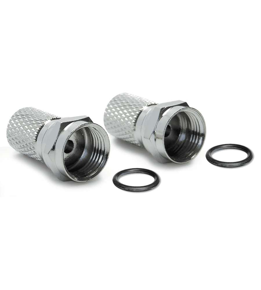 Spine F per Cavo da 5mm con O-Ring Grigio - Confezione da 2 Pezzi