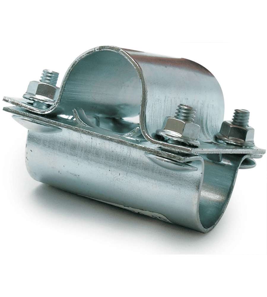 Metronic Zanca a Croce in Ferro Zincato Grigio per Pali 25 mm