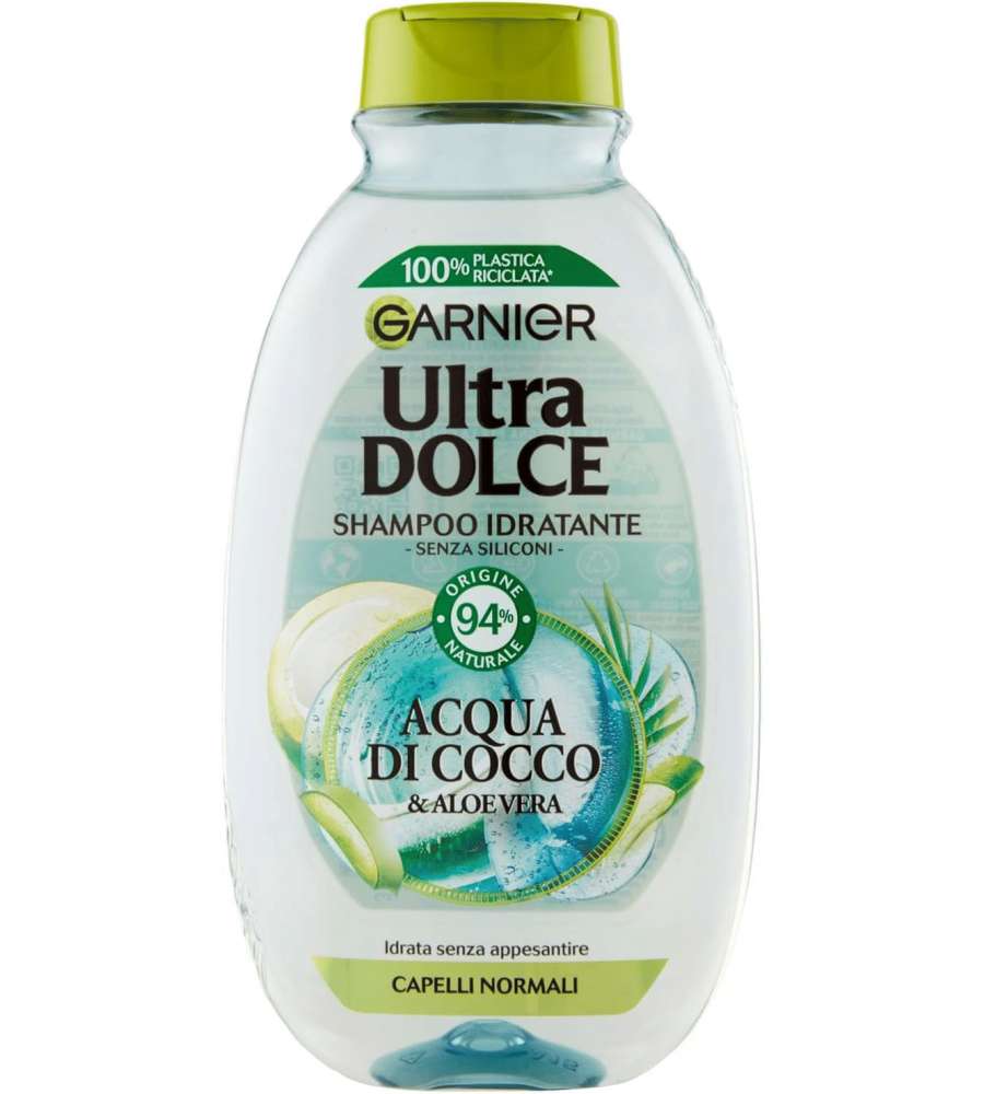 Garnier Shampoo Idratante Cocco e Aloe Vera 250 ml - Unisex, Bianco