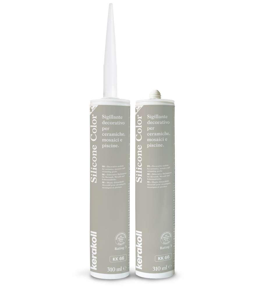 Kerakoll Silicone Sanitario Grigio Caldo Silmat KK66 290ml - Sigillante Elastico Opaco