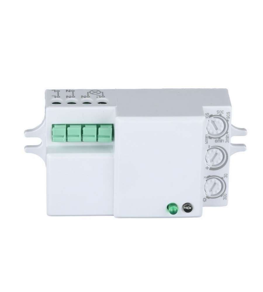 Sensore di Movimento a Microonde 180°-360° Montaggio a Plafone Colore Bianco (Max 300W) IP20