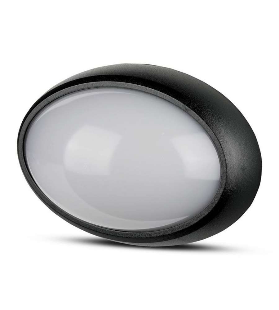 Plafoniera LED Ovale 8W Colore Nero 3000K IP54