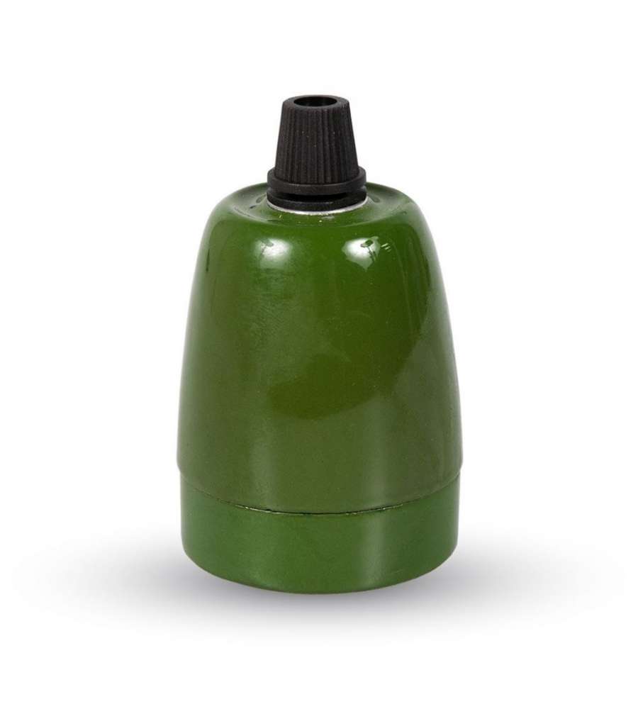 Portalampada in Porcellana E27 (Max 60W) Colore Verde