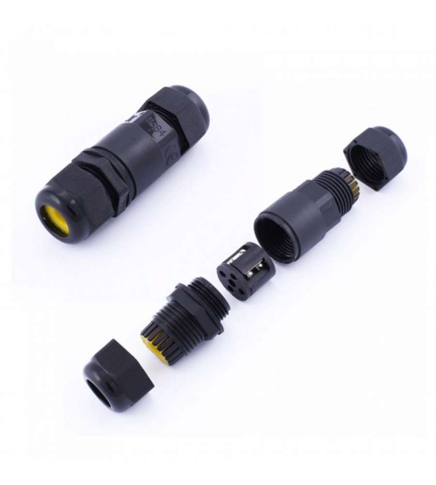 Scatola di Derivazione con 2 Terminali 5-9 mm Colore Nero IP68