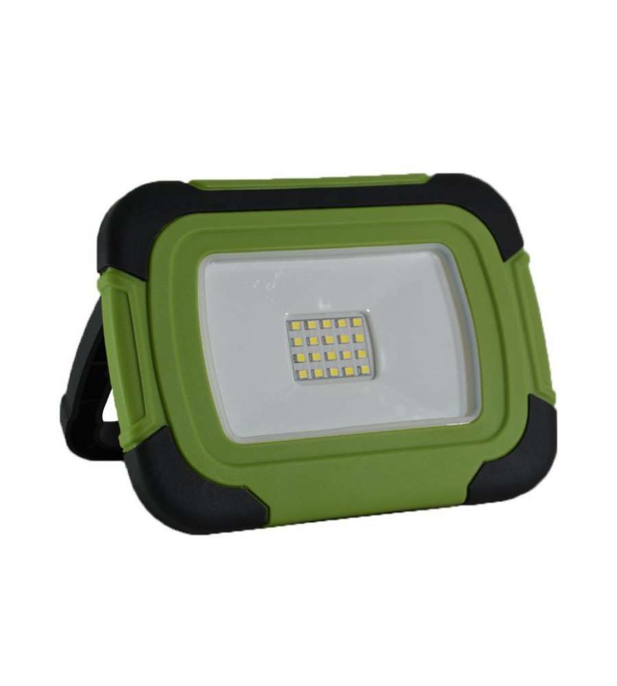 Faro LED Chip Samsung 20W Ricaricabile con Sos Flash Colore Nero e Verde 4000K IP44